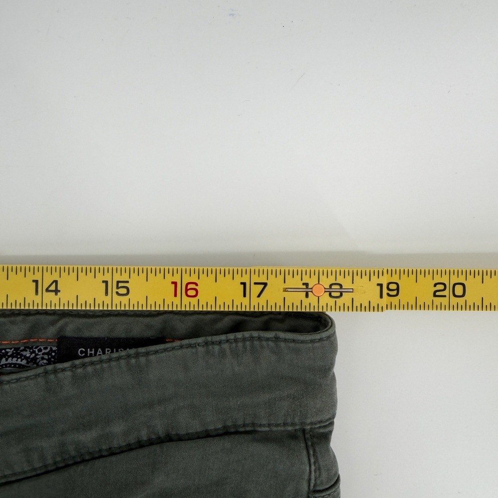 34 Heritage Mens 36x28 Charisma Comfort Straight Leg Pants Olive Green Chino - Picture 5 of 12